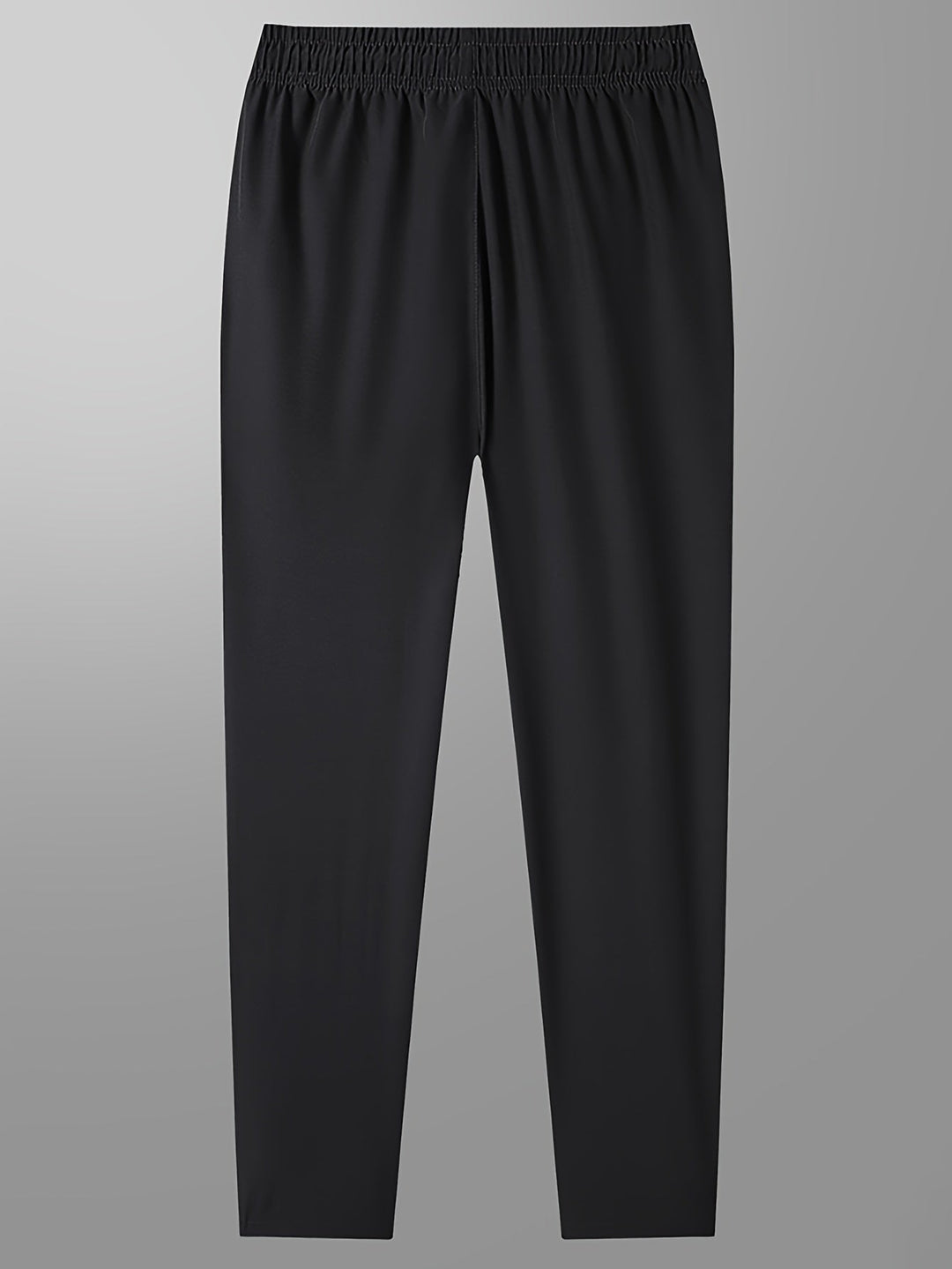 Schwarze Jogginghose, elastischer Bund, atmungsaktives Material, Sportbekleidung für Herren.