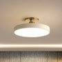 Moderne LED-Deckenleuchte, rund, weiß, Metall, energiesparend, für Wohnzimmerbeleuchtung.