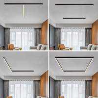 Moderne LED-Deckenleuchte, schwarz, minimalistisch, Wohnzimmer, energieeffizient, stilvoll.