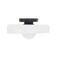 Moderne LED-Deckenleuchte, schwarz-weiß, rund, energiesparend, für Wohnzimmerbeleuchtung.