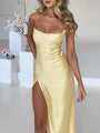 Einfache Maxi-Kleid mit Seitenschlitzen – Nayla