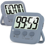 Zwei digitale Küchentimer, grau, große Anzeige, Start/Stopp-Taste, Countdown-Funktion.