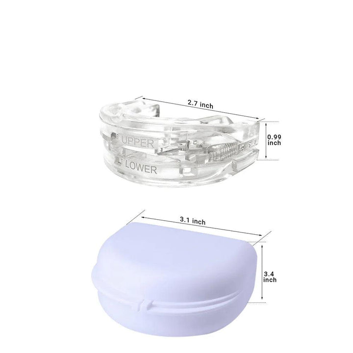 Klarer Zahnschutz mit Etui, transparent, Anti-Schnarch-Schiene, 2,7 Zoll, Kunststoff.