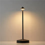 Schwarze LED-Tischlampe, modernes Design, energiesparend, für Wohnzimmer oder Büro.