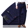 Dunkelblaue Cordhose für Herren, elegant, bequem, modisch, ideal für Freizeit und Büro.