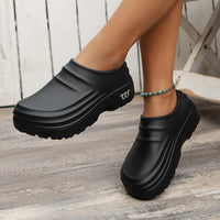 Schwarze Clogs Damen, rutschfest, bequem, modisch, Freizeit, Outdoor, Gummisohle.