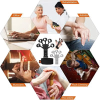 Fingertrainer mit 6 Widerstandsstufen, ideal für Musiker, Kletterer, Rehabilitation, Arthritis.
