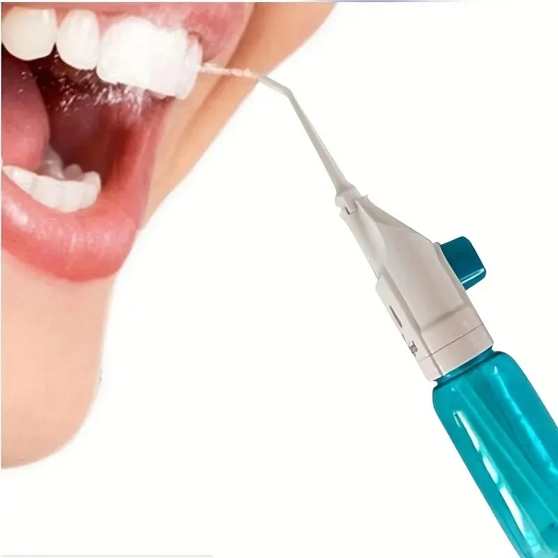 Zahnreiniger Munddusche, blau-weiß, für Zahnzwischenräume, Dentalpflege, Mundhygiene.