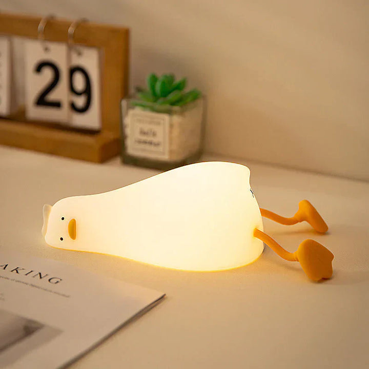 Lustige LED-Nachtlampe in Entenform, warmweißes Licht, Kinderzimmer-Dekoration.