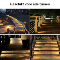 LED-Treppenbeleuchtung für Außenbereich, warmweiß, energiesparend, ideal für Gartenwege.