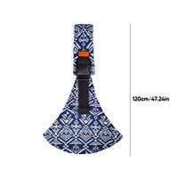 Blauer Gitarrengurt mit weißem Aztekenmuster, 120 cm, verstellbar, strapazierfähig.