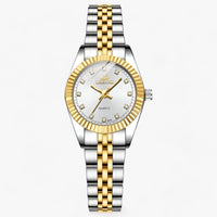Zweifarbige Chenxi Quarzuhr, Edelstahlarmband, gold-silber, elegantes Design, Herrenuhr.