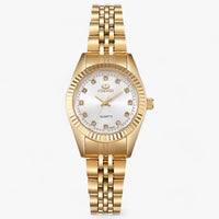 Goldene Chenxi Damenarmbanduhr, Quarz, Edelstahl, elegantes Design, luxuriöses Accessoire.