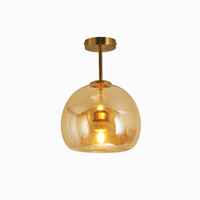 Goldene Deckenleuchte aus Glas, moderne Pendelleuchte, Innenbeleuchtung, elegantes Design