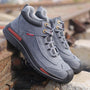Graue Wanderschuhe Herren, wasserdicht, rutschfest, Outdoor, robust, bequem, langlebig.
