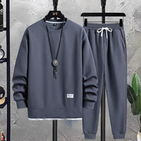 Graues Jordan Jogginganzug-Set, Herren, Baumwolle, bequem, modisch, Freizeitkleidung.