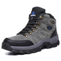 Grauer Wanderschuh, wasserdicht, robust, Outdoor, Herren, rutschfeste Sohle, Trekkingstiefel.