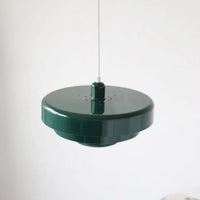 Grüne Hängelampe aus Metall, modernes Design, minimalistische Deckenleuchte für Wohnzimmer.
