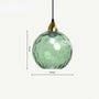 Grüne Glas-Pendelleuchte, kugelförmig, 20 cm Durchmesser, modernes Design, Wohnbeleuchtung.