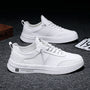 Weiße Ledersneaker für Herren, atmungsaktiv, rutschfest, Freizeit, modisch.
