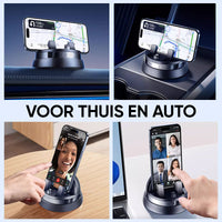 Smartphone-Halterung für Auto und Zuhause, schwarz, drehbar, für Navigation und Videoanrufe.