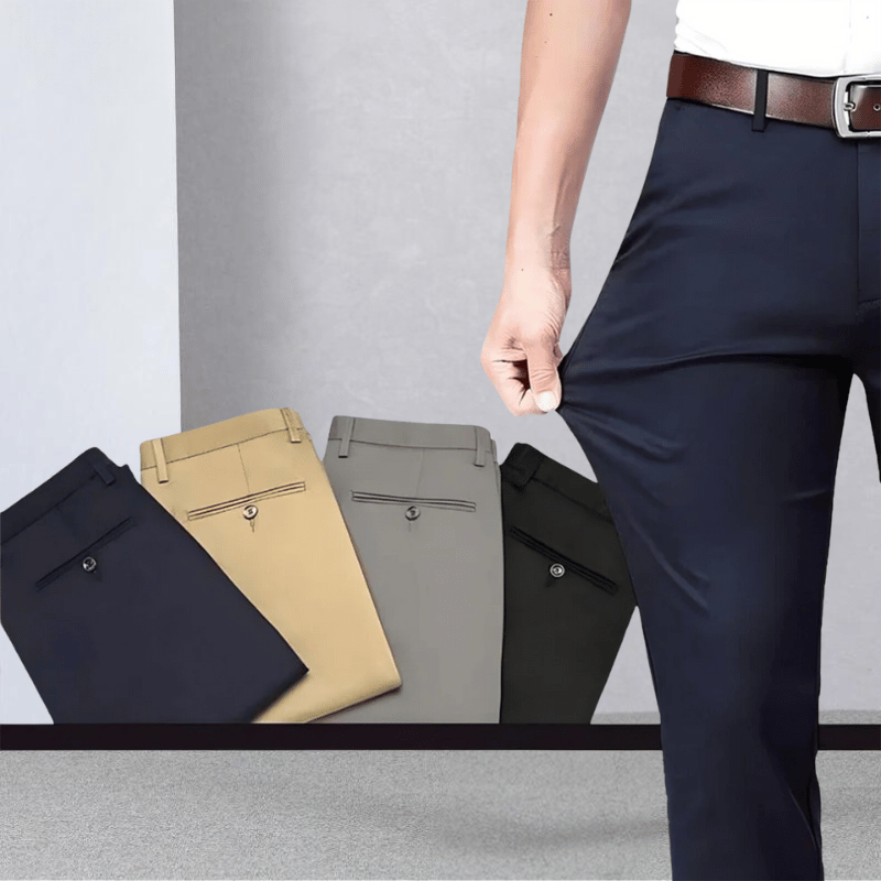 Herren Stretchhose, verschiedene Farben, elastisch, bequem, modisch, Business Casual.