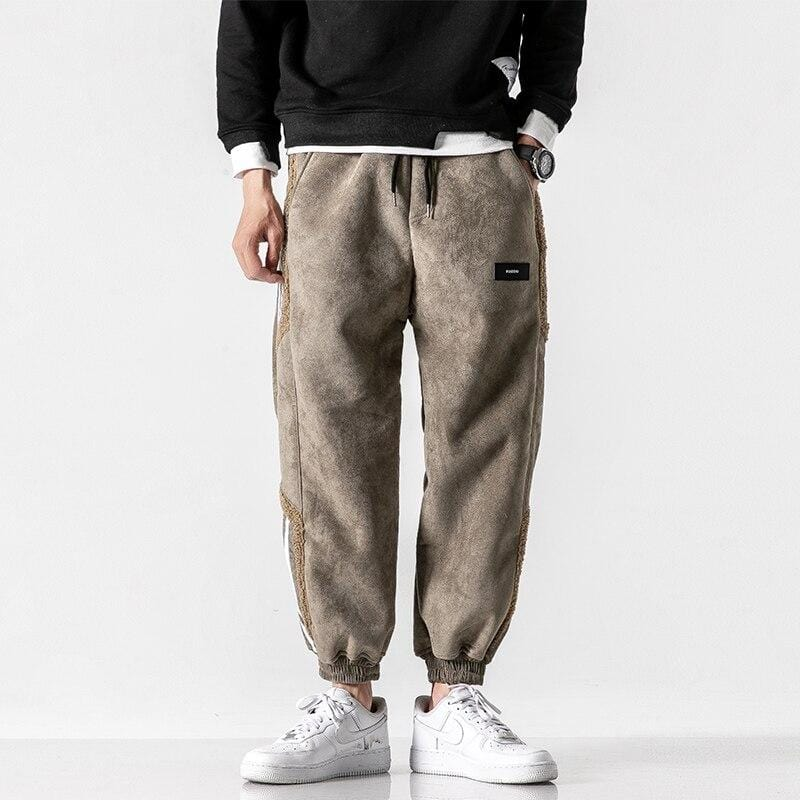 Graue Jogginghose Herren, lässig, Baumwolle, elastischer Bund, Streetwear, Mode.