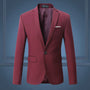 Bordeaux Herrenanzug, Slim Fit, einreihig, Business-Casual, hochwertig, modisch.