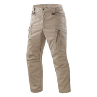 Beige Herren-Cargohose, taktisch, wasserdicht, mit mehreren Taschen, strapazierfähig.