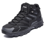 Schwarzer Wanderschuh, wasserdicht, rutschfeste Sohle, Outdoor, Herren, robustes Design.