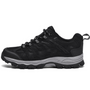 Schwarzer Wanderschuh, robust, rutschfeste Sohle, Outdoor, Herren, Trekking, atmungsaktiv.