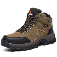 Brauner Wanderschuh, wasserdicht, rutschfeste Sohle, Outdoor, Herren, robust, langlebig.