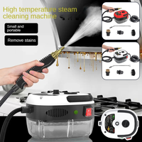 Tragbarer Dampfreiniger, schwarz-weiß, für Fleckenentfernung, Küche, Hochtemperatur.