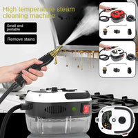 Tragbarer Dampfreiniger, schwarz-weiß, für Fleckenentfernung, Hochtemperatur, Küche.