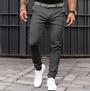 Herren Hose, dunkelgrau, Slim Fit, elegant, mit Gürtel, ideal für Business und Freizeit.