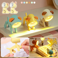 Niedliche Hundetischlampen in Blau, Gelb, Beige, LED, Kinderzimmer, Dekoration, Nachtlicht.