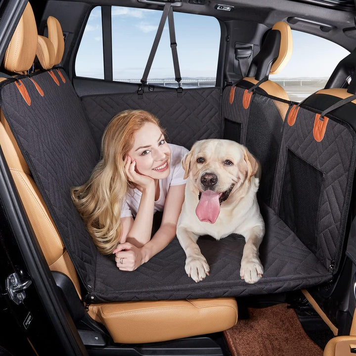 Hundedecke Rücksitz Auto, wasserdicht, schwarz, für Haustiere, Schutz vor Schmutz und Haaren.