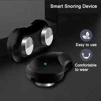 Schwarzes Anti-Schnarch-Gerät, ergonomisch, einfach zu bedienen, komfortabel zu tragen.