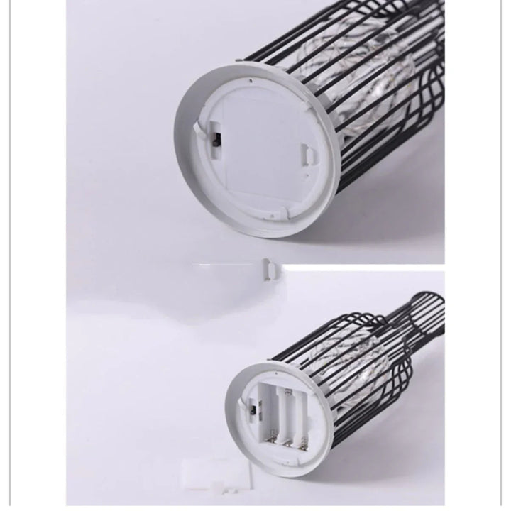 Schwarze Insektenfalle, zylindrisch, elektrisch, für Innenräume, energiesparend, modern.