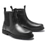 Schwarze Chelsea Boots aus Leder mit Reißverschluss, Herrenmode, elegant und zeitlos.