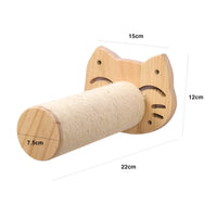 Katzenkratzbrett aus Holz, katzenförmig, 22cm, Sisal, Wandmontage, Kratzspielzeug.