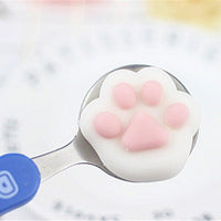 Kawaii Katzenpfote Squishy Stressball, rosa und weiß, weiches Spielzeug, Stressabbau.