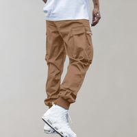 Khaki Cargohose für Herren, lässig, mit Taschen, ideal für Freizeitkleidung.