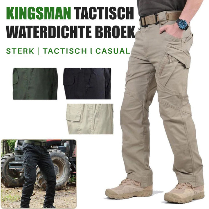 Taktische wasserdichte Hose, beige, robust, Outdoor, Kingsman, Herrenmode, Freizeitkleidung.