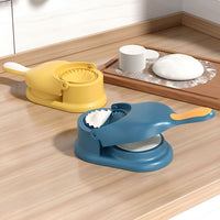 2-in-1 Knödelmaschine, gelb und blau, Kunststoff, Küchenzubehör, Teigzubereitung, modern.