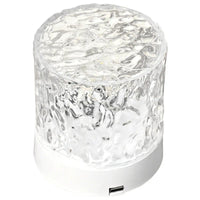 Transparente LED-Lampe aus Glas, zylindrisch, modern, energiesparend, für Innenbeleuchtung.