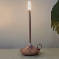 Kupferfarbene LED-Kerzenlampe, modernes Design, Tischbeleuchtung, energiesparend.