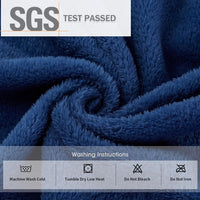 Dunkelblauer Fleece-Stoff, SGS-geprüft, waschmaschinenfest, nicht bleichen oder bügeln.