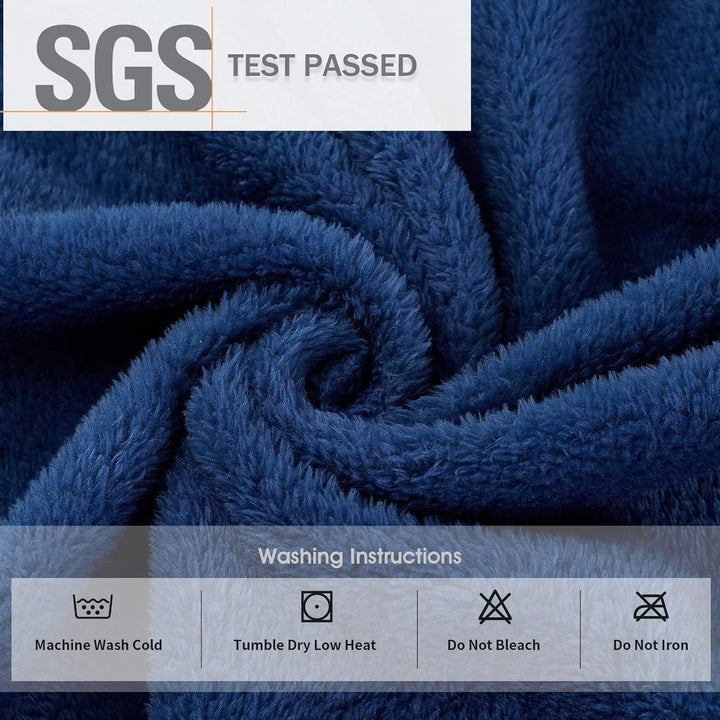 Dunkelblauer Fleece-Stoff, SGS-geprüft, waschmaschinenfest, nicht bleichen oder bügeln.