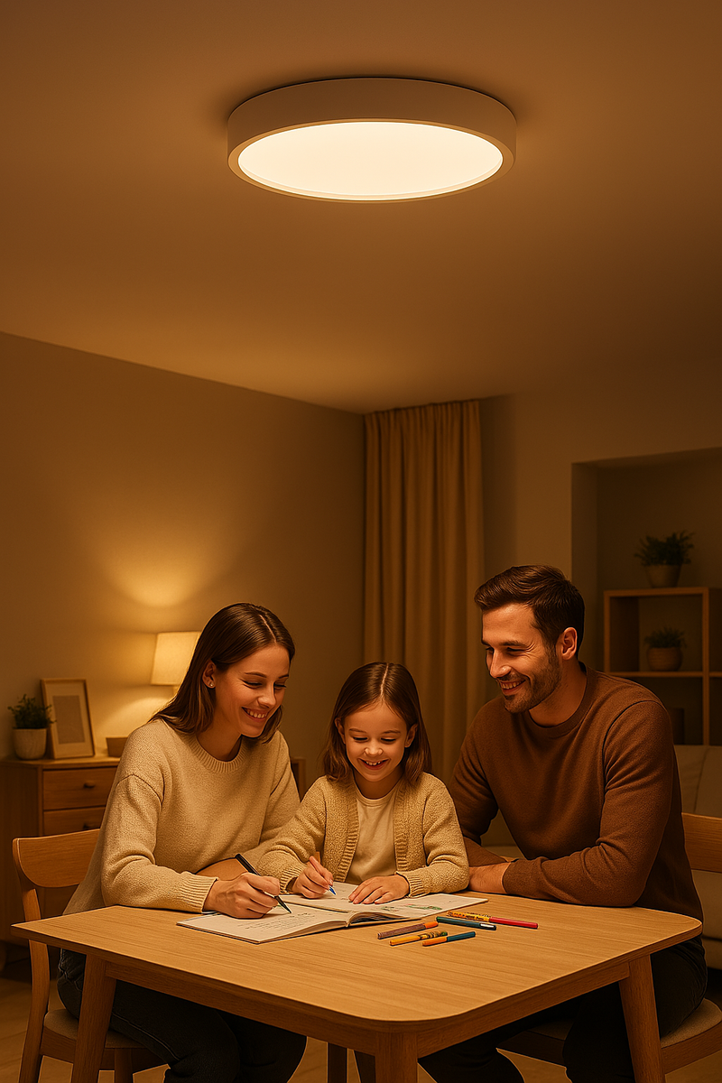 Runde LED Deckenlampe – Skandinavischer Stil, langlebig & stimmungsvolles Licht für Ihr Zuhause